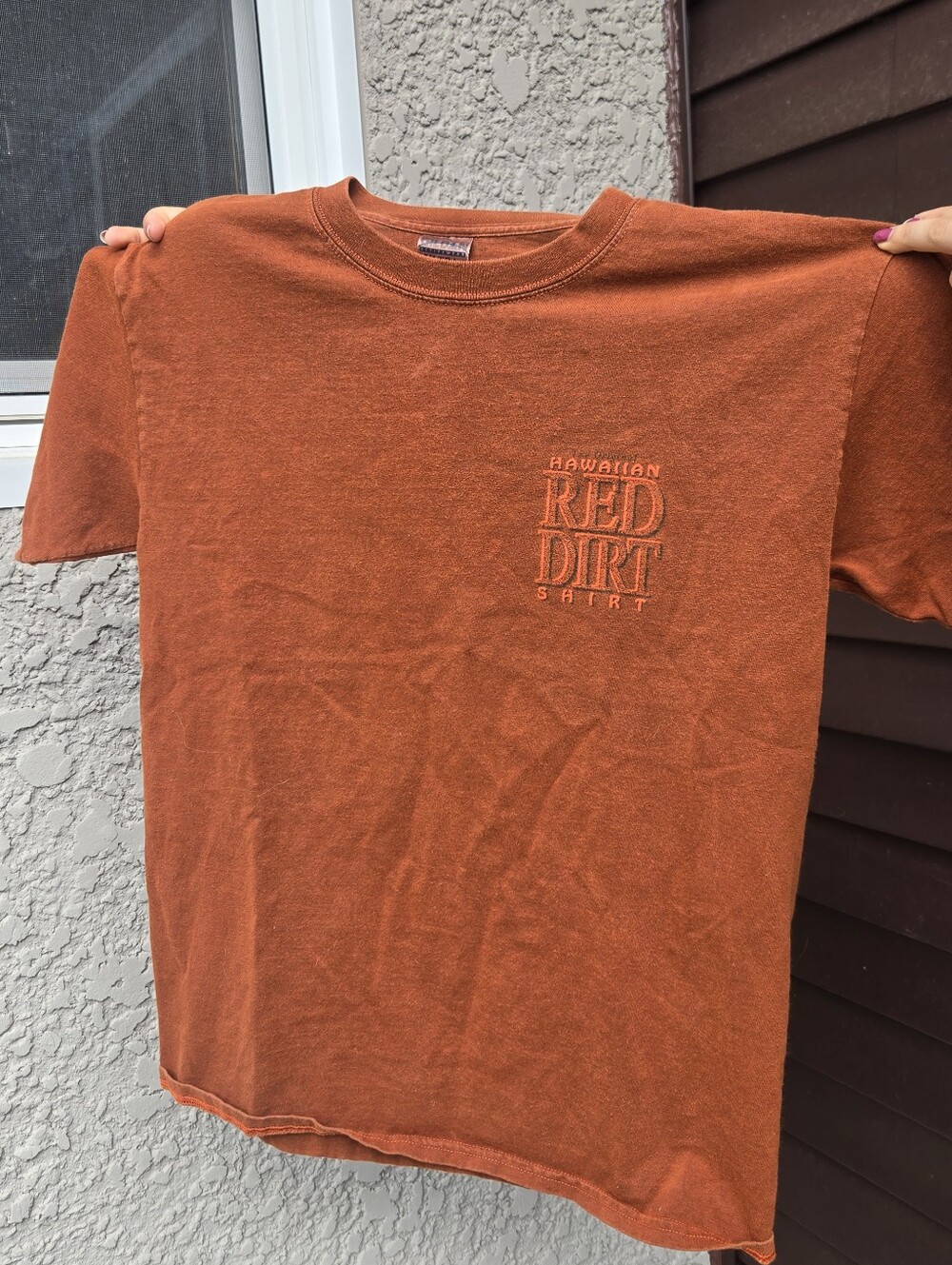 Men's Hawaiin Red Dirt Vintage 90s Surfer Art Relax Shirt Medium